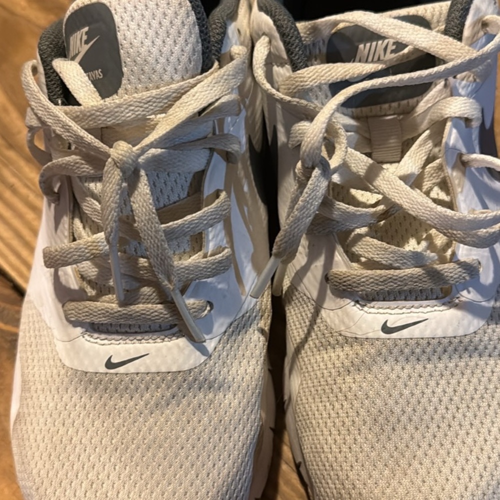 Nike Cream and Gray Athletic Shoes
